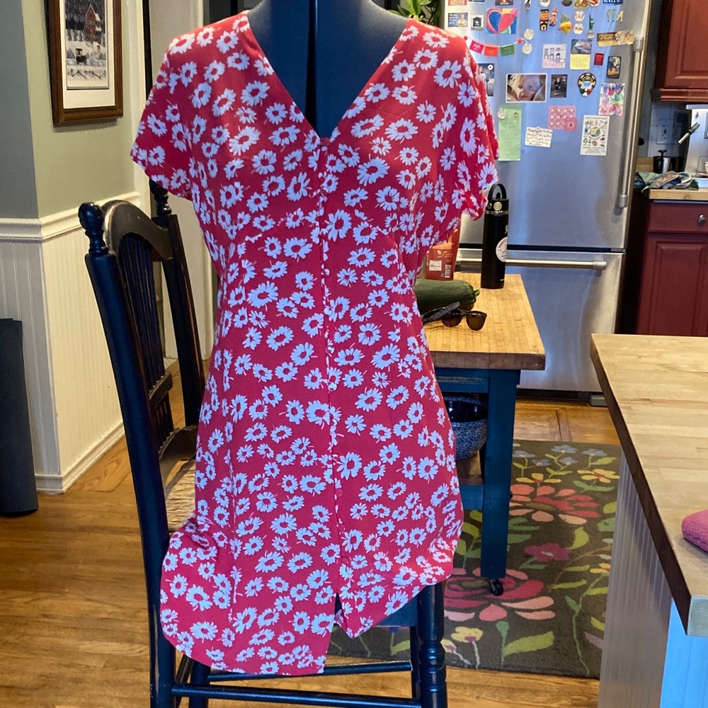 Rails Helena Cardinal Daisies orange and white dress S